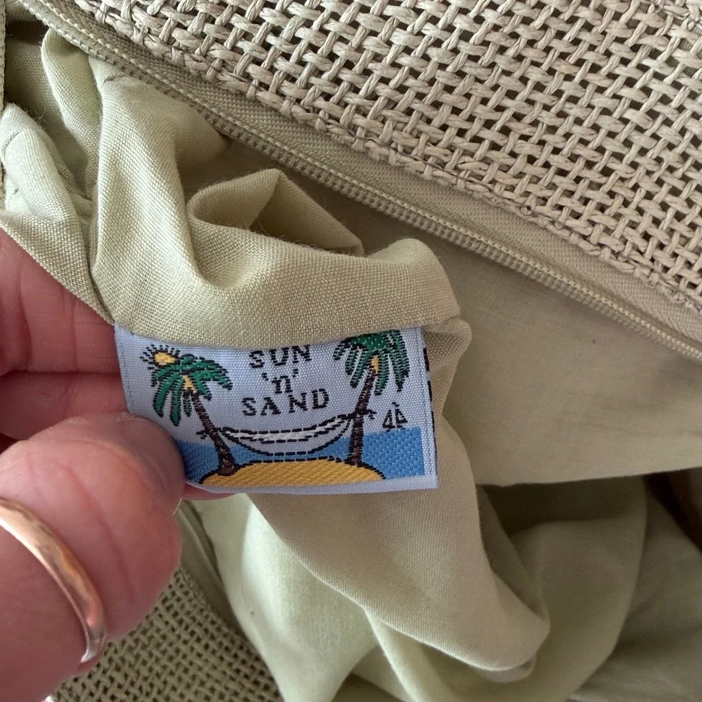 Sun n Sand light green large beach summer bag
